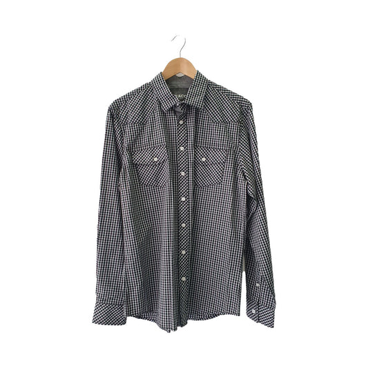 PW5852129s - Pelaco Charcoal check casual shirt - Slim Fit