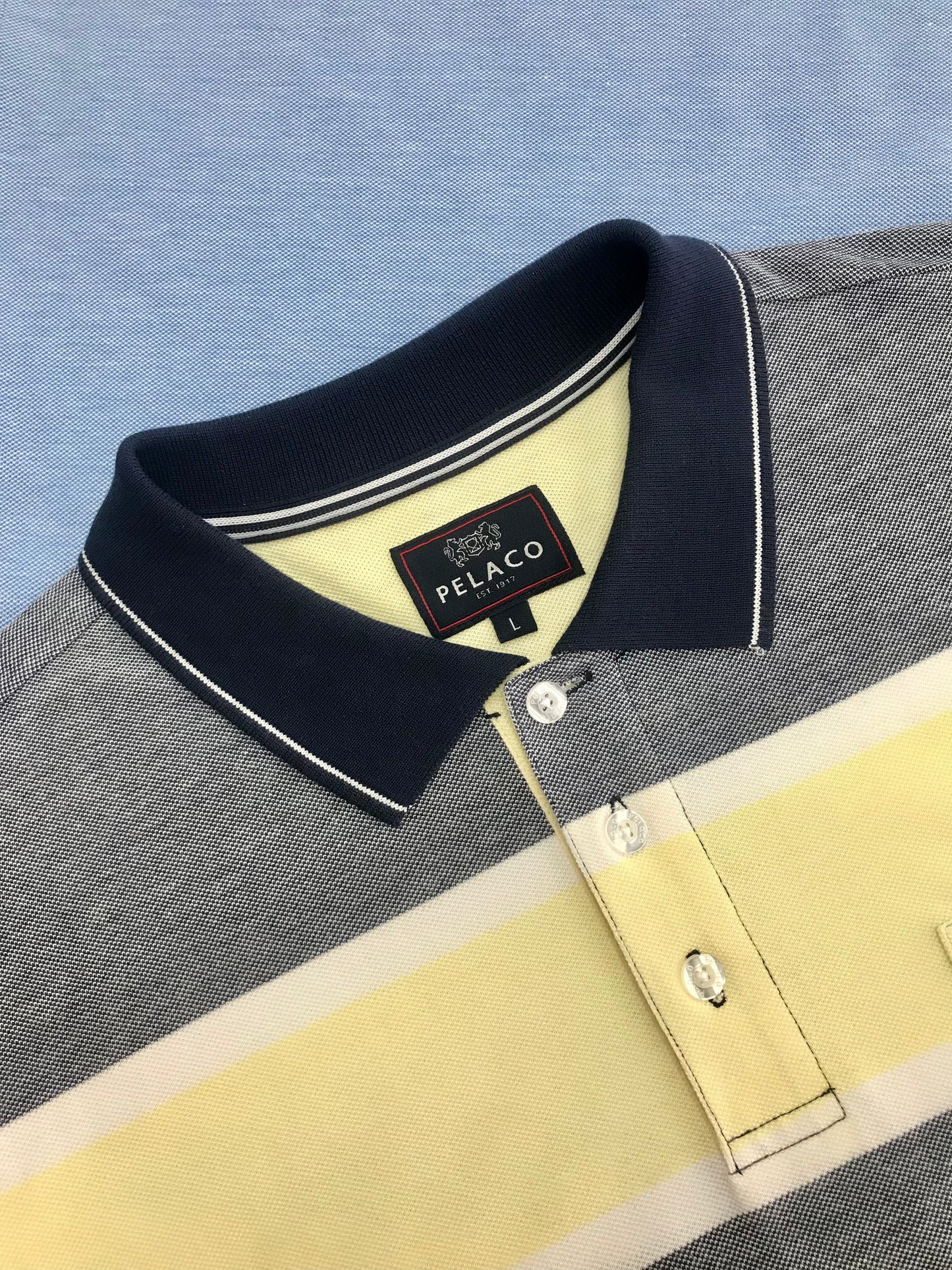 PELACO Stripe Pique Polo